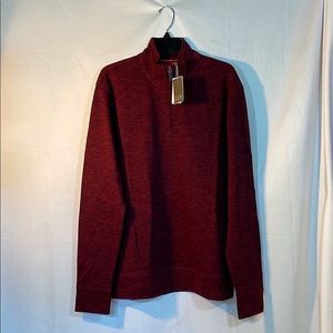 Ike Behar Mens 1/4 Zip Sweater, Medium